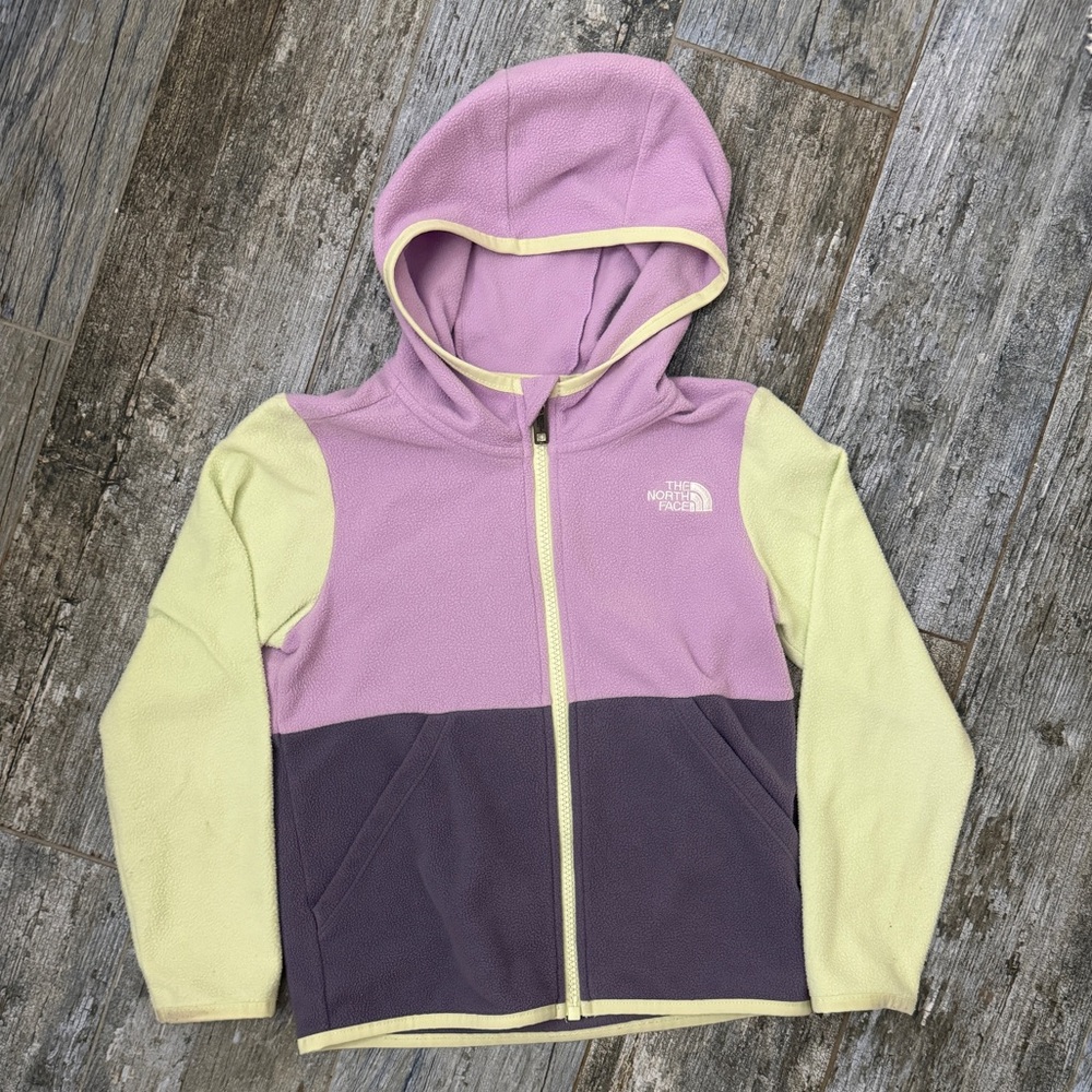 The North Face Kids Colorblock Hoodie - Purple and Yellow